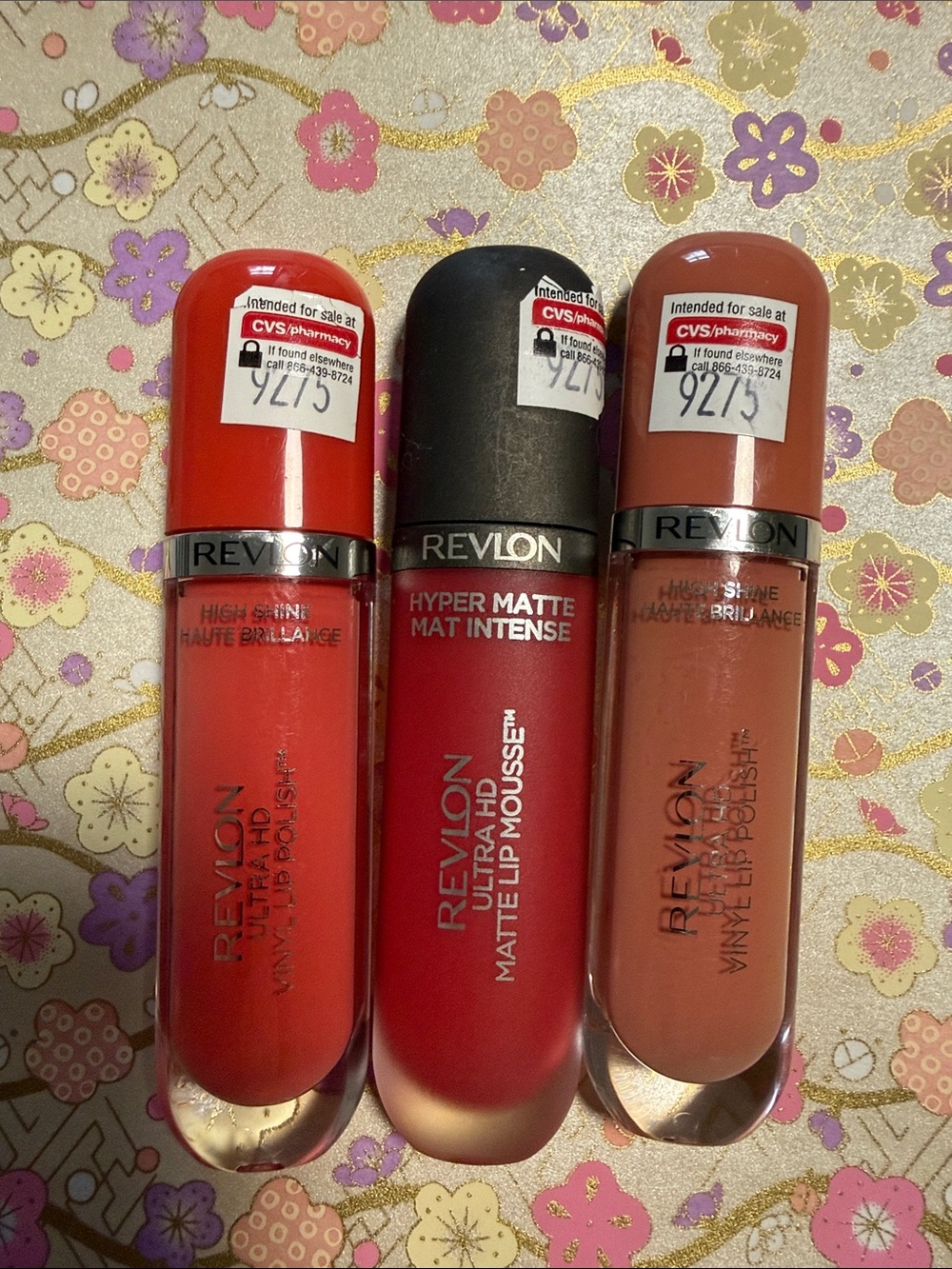BNWT Revlon Vinyl Lip Polish set of 3 - 2 high shine, 1 matte.